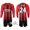 Officiële Voetbalshirt + Korte Broek AC Milan Simon Kjaer 24 Thuis 2021-22 Lange Mouw - Kids